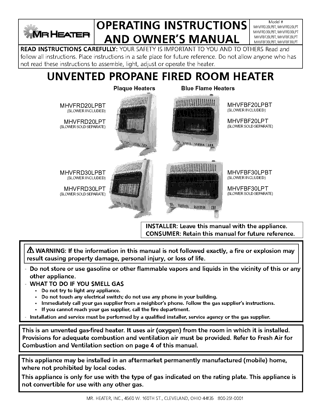 mr heater industrial instructions