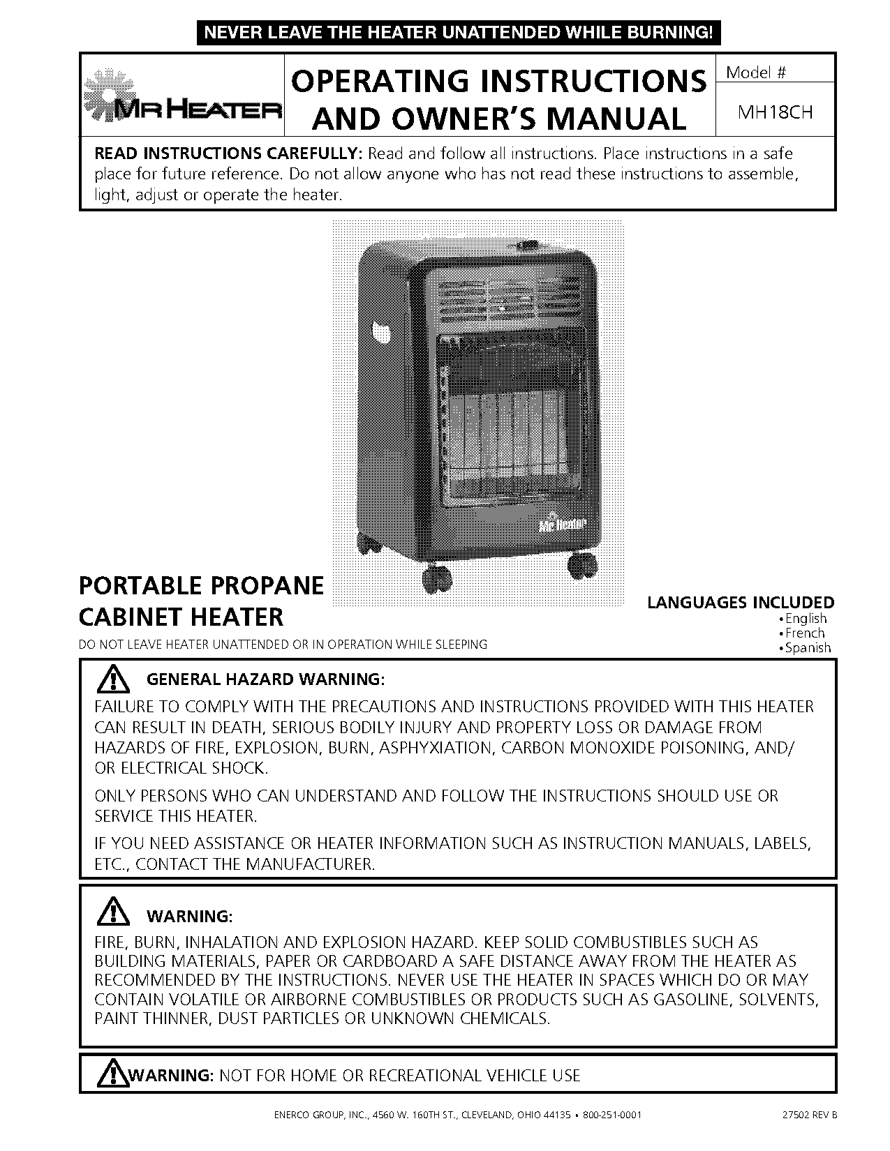 mr heater industrial instructions